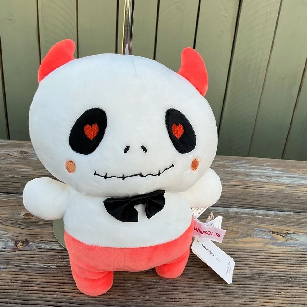 Cute Skeleton Plush with Red Accents